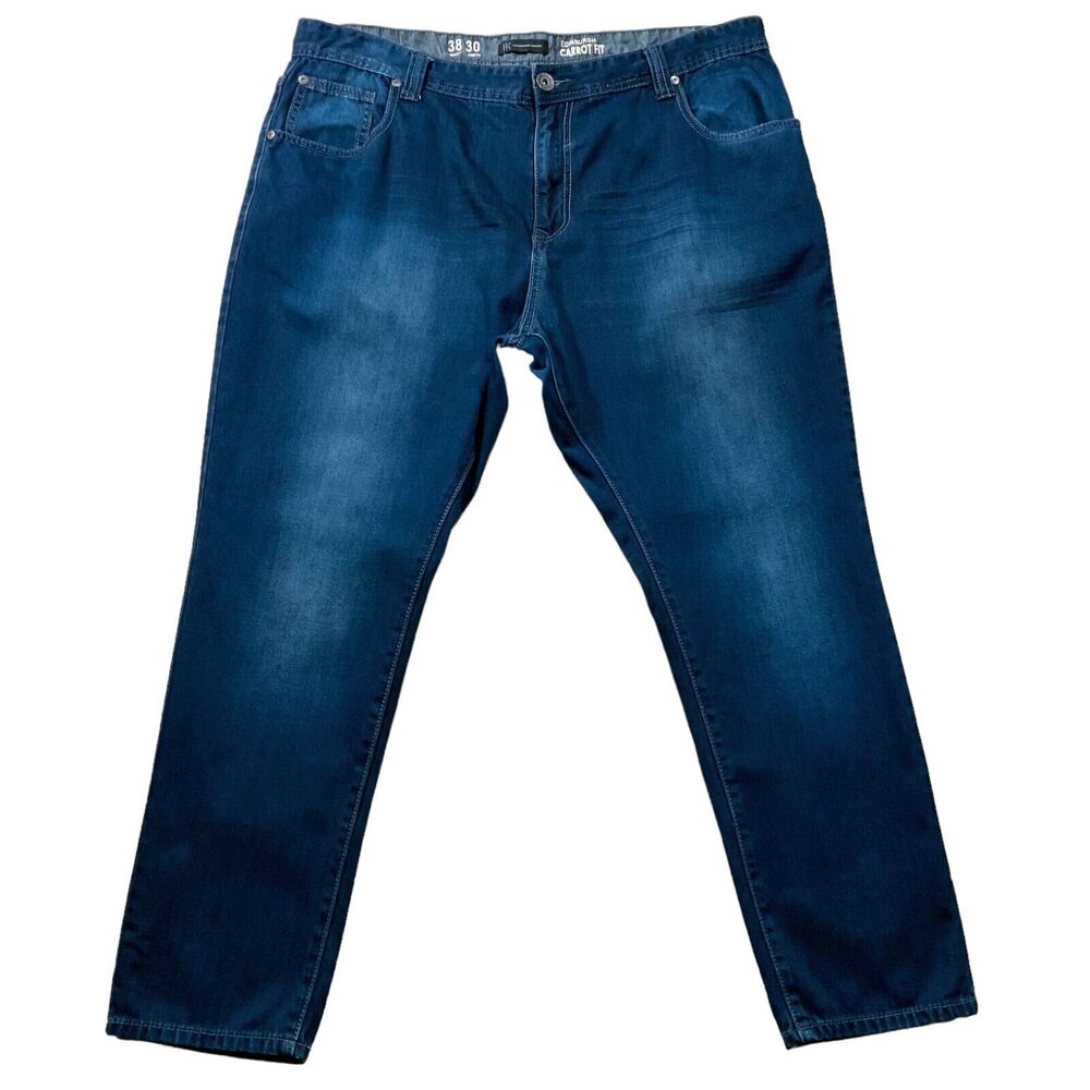 INC Macys Mens Jeans sz W38 x30"insm Dark Wash Edinburgh Carrot Fit Cotton Denim